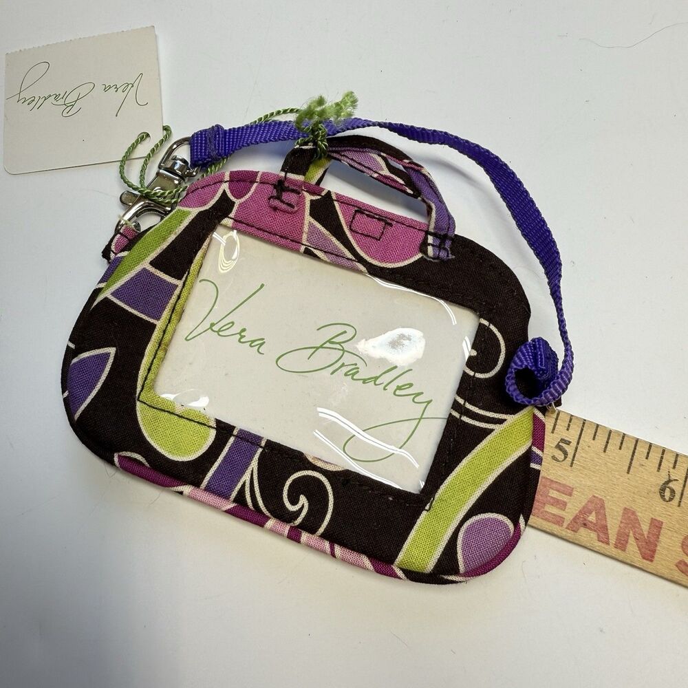 Vera Bradley Luggage Tag Purple Punch New - Picture 4 of 6